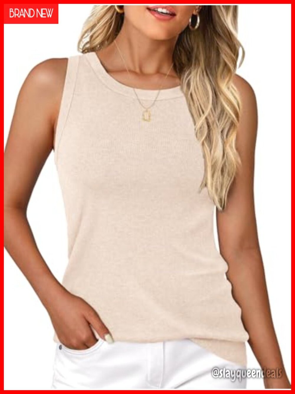 Wool Blend Knit Tank Top Sleeveless Crew Neck Slim Fit Sweater Vest